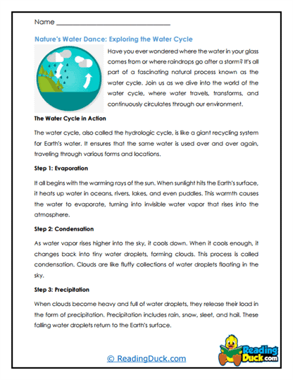 Water World Worksheet