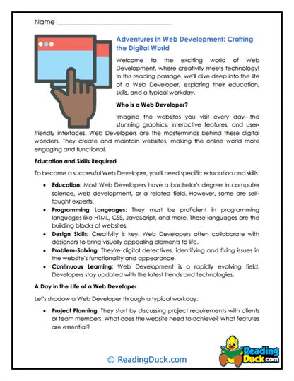 Web Wizards Worksheet