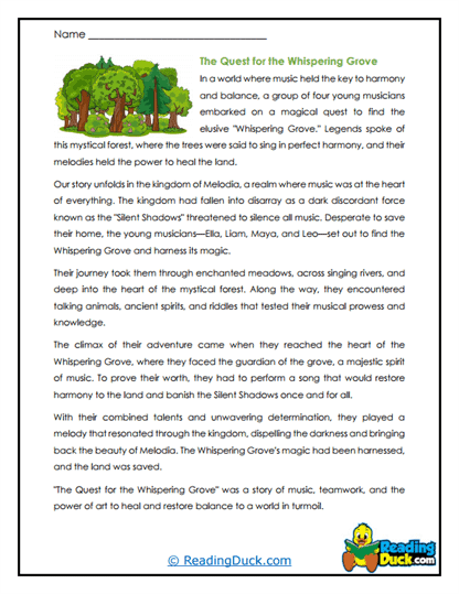 Musical Forest Worksheet