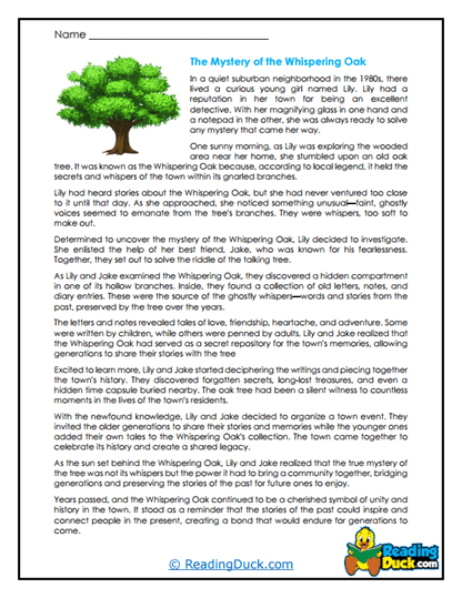 Whispering Secrets Worksheet