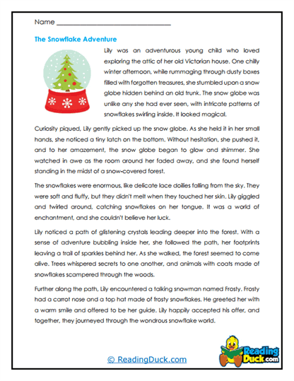 Snowy Globe Magic Worksheet