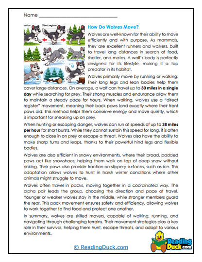 Swift Movers Worksheet