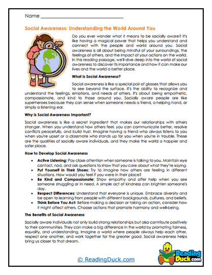 Social Sense Worksheet