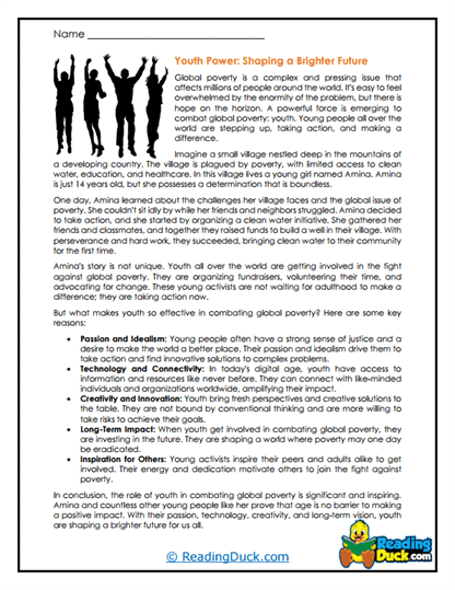 Youth Power Worksheet