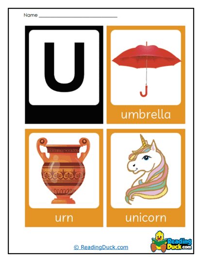 Umbrella Unicorn Worksheet