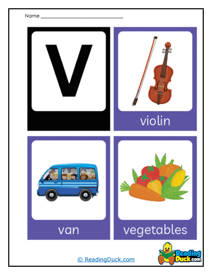 Violin Van Worksheet