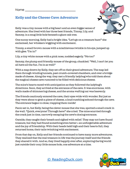 Cheesy Quest Worksheet