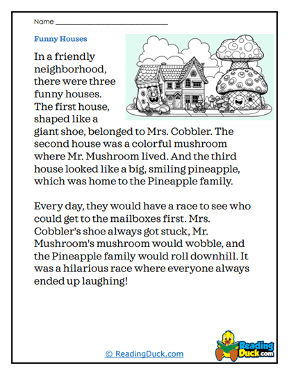 Silly Houses Worksheet