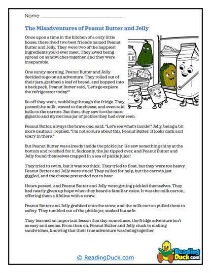 Peanut Butter Chaos Worksheet