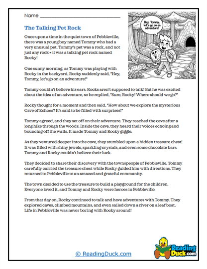 Rocky Adventure Worksheet