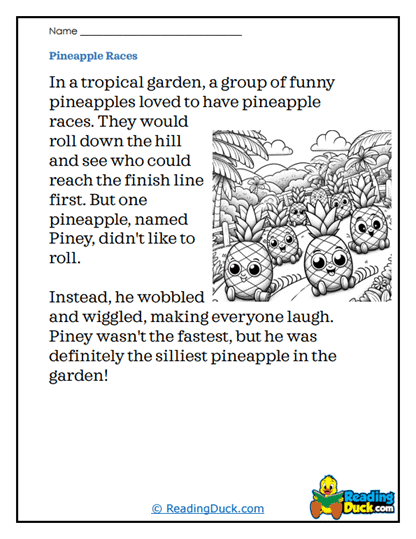 Pineapple Fun Worksheet