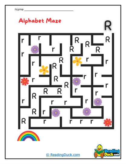 Rainbow R Road Worksheet