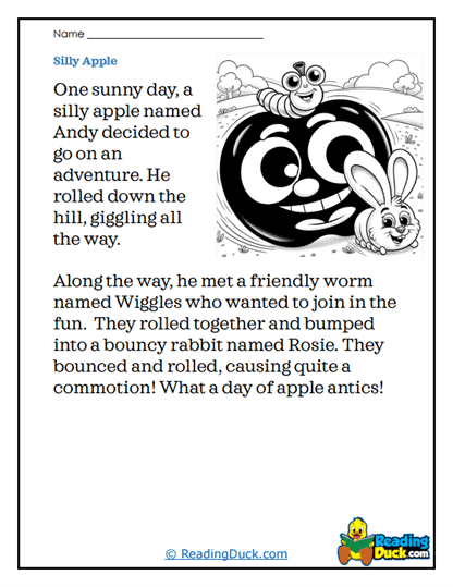 Apple Antics Worksheet