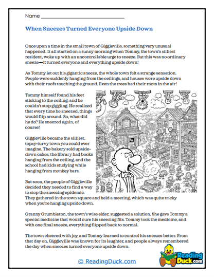 Sneeze Flip Worksheet