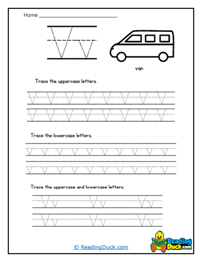 Van Voyage Worksheet