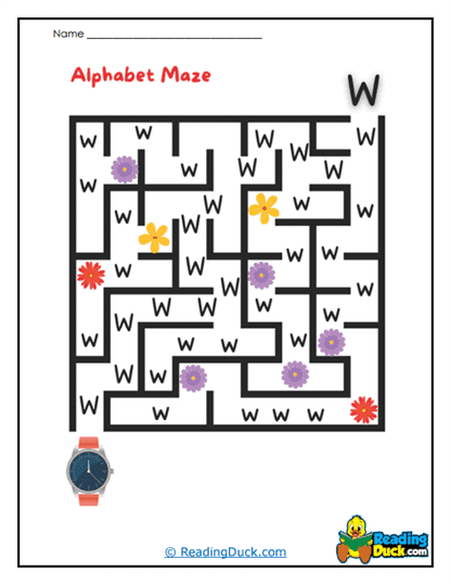 Watch W Wander Worksheet