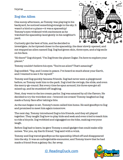 Outer Space Adventure Worksheet